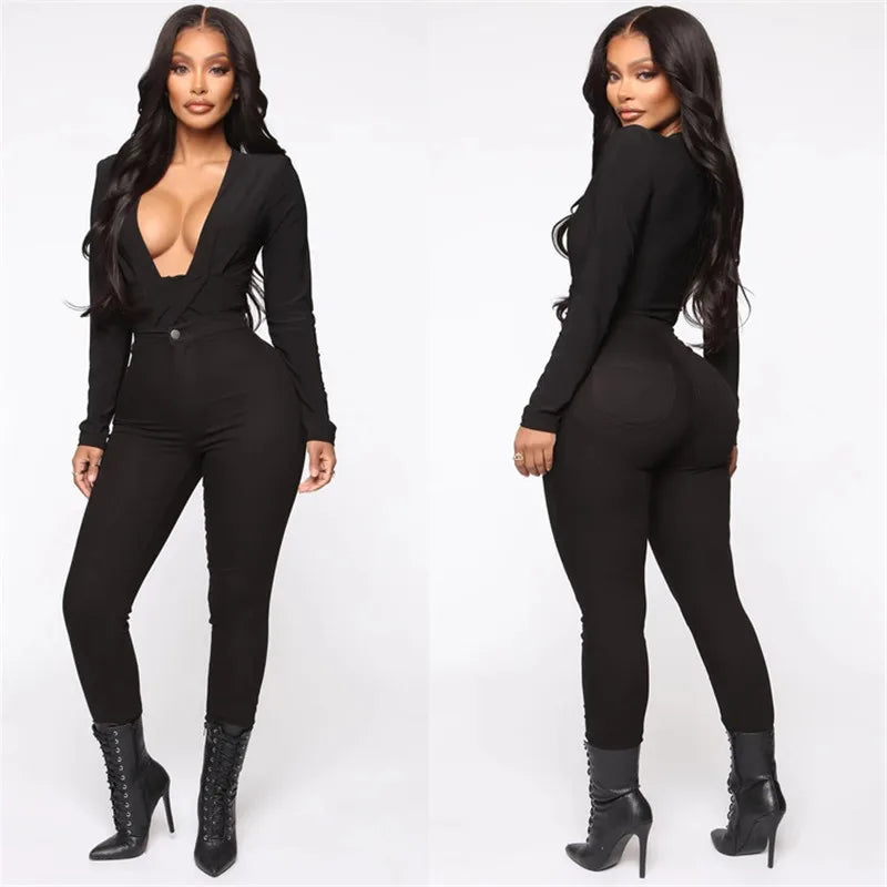 Hot Sale Woman Black High Waist Thin pants Slim Lift Hip High Elastic Skinny Pencil Pants S-3XL New arrival