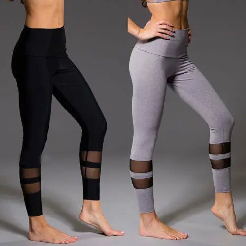 Fashion New Women High Waist Stretch Leggings Fitness Pants Athletic Gym Sport Trousers S-XL