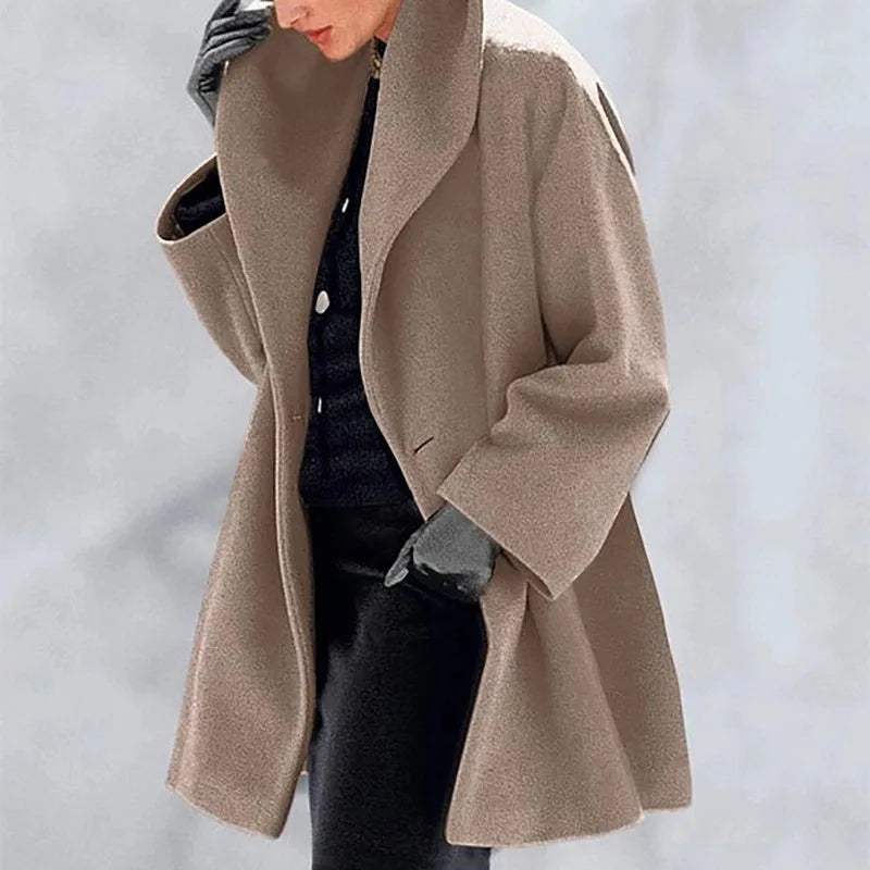 Outono inverno feminino casaco de lã trench jaqueta feminina para baixo jaqueta senhoras quente fino longo casaco moda jaqueta solta.