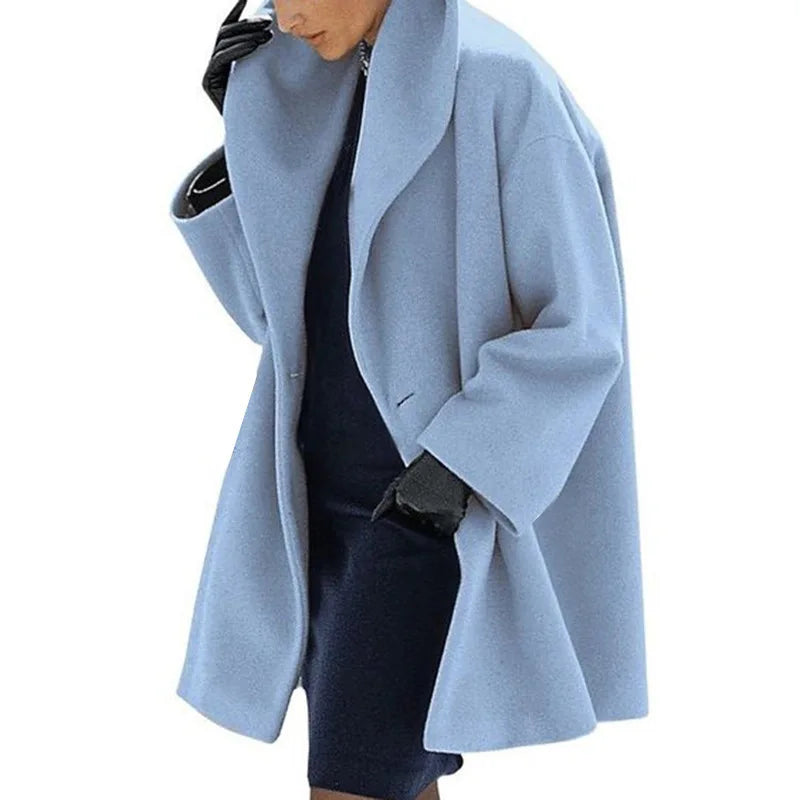 Outono inverno feminino casaco de lã trench jaqueta feminina para baixo jaqueta senhoras quente fino longo casaco moda jaqueta solta.