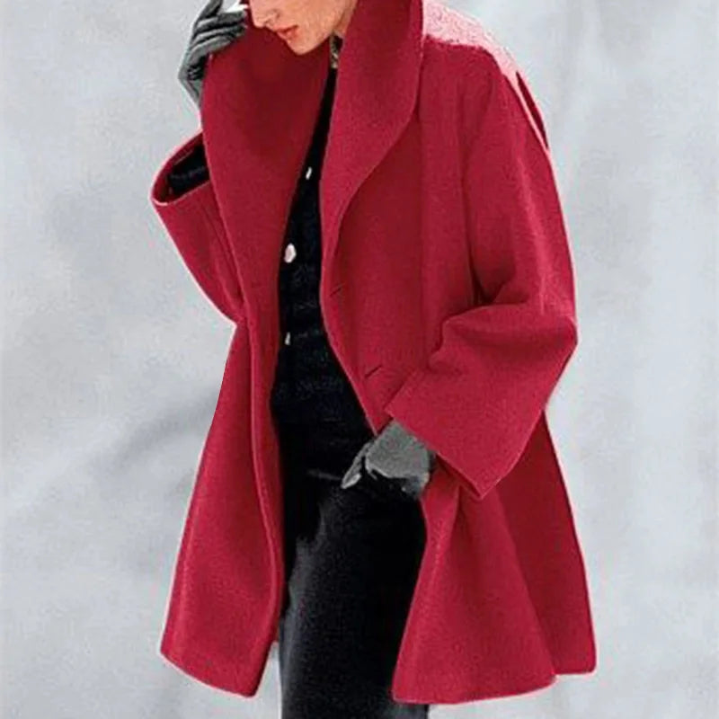 Outono inverno feminino casaco de lã trench jaqueta feminina para baixo jaqueta senhoras quente fino longo casaco moda jaqueta solta.