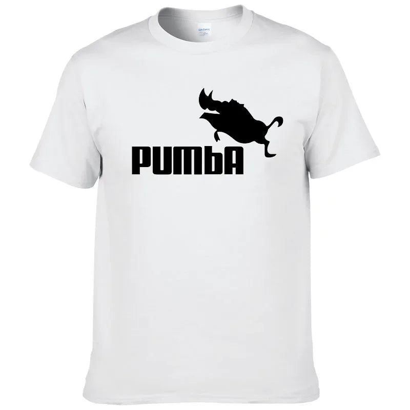 PUMBA printed T-shirt summer hip-hop sports bottom short-sleeved flying boar wild boar spoof creativity oversized five-quarter s