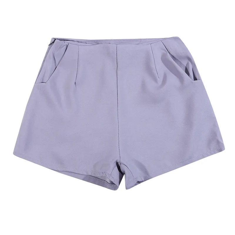 Shorts luxo de verão para mulheres shorts femininos saias cintura alta casual terno shorts preto branco calças curtas senhoras shorts.