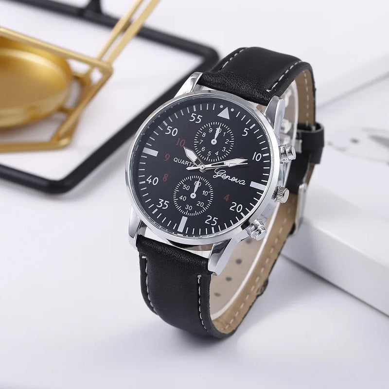 New Fashion Mens Watches Women Luxury Leather Strap Male Quartz Watch High Quality Wristwatch Elegant Men Dress Watch Clock