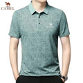 Camisa bordada manga curta polo luxo casual respirável - Classícc