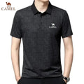 Camisa bordada manga curta polo luxo casual respirável - Classícc