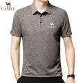 Camisa bordada manga curta polo luxo casual respirável - Classícc