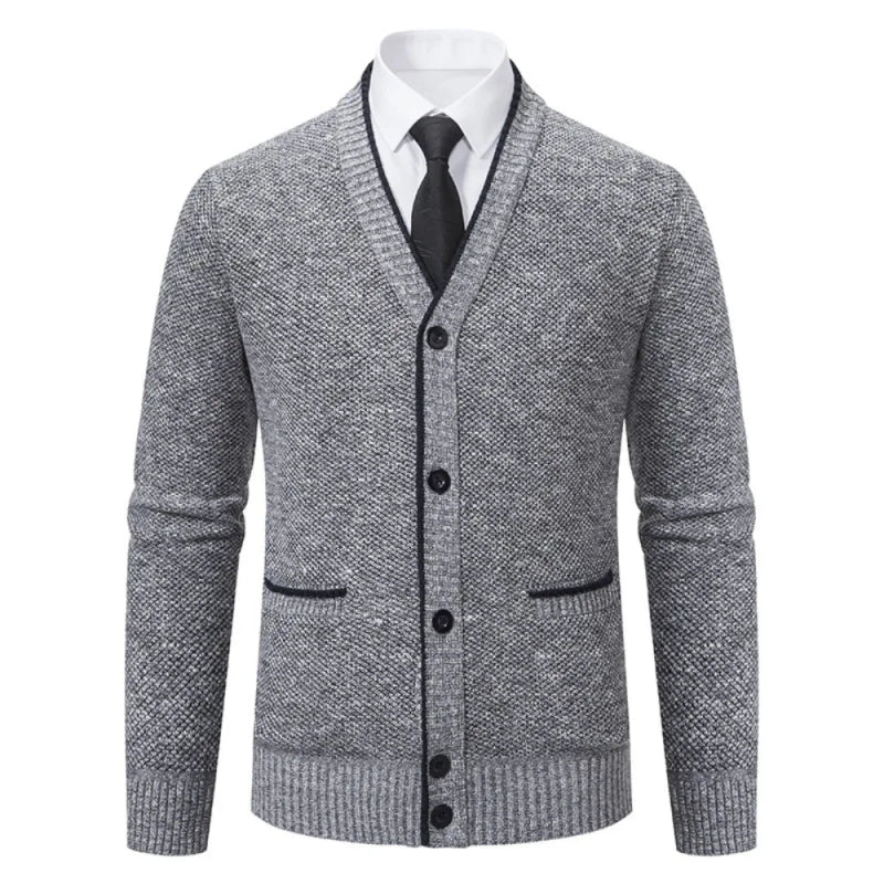 Camisa outono inverno malha cardigan Casaco Casual. - Classícc