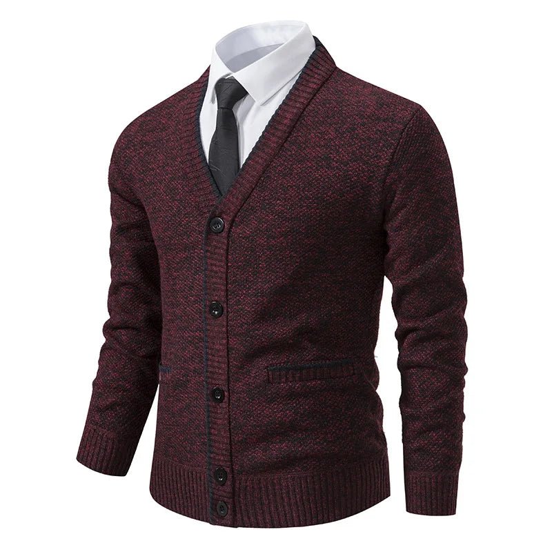 Camisa outono inverno malha cardigan Casaco Casual. - Classícc