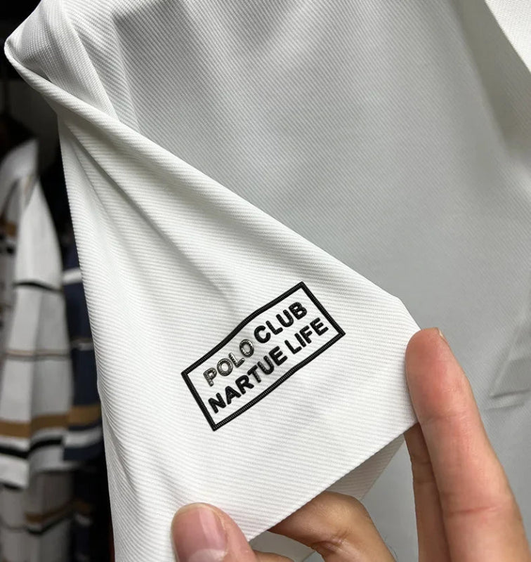 Camisa polo de seda verão luxo. - Classícc